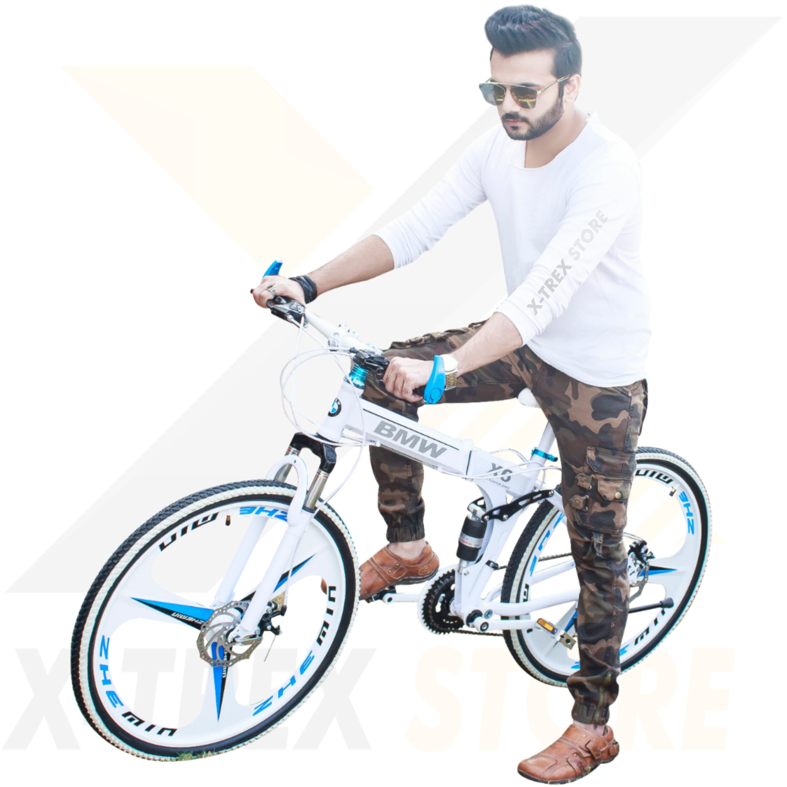 BMW Foldable Cycle with 21 Speed Gears - Hybrid Cycle - 3 Spokes