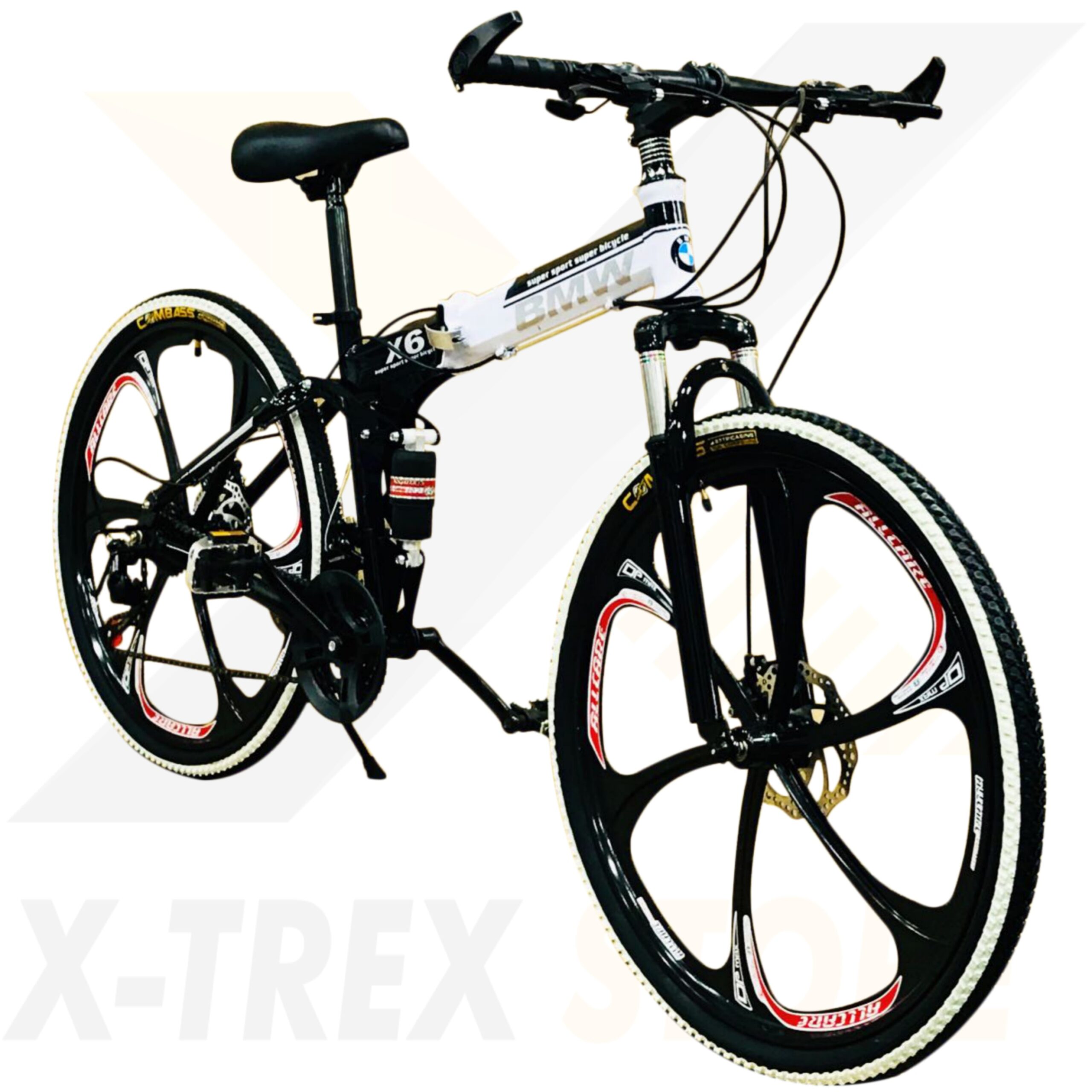 BMW Foldable Cycle with 21 Speed Gears - Hybrid Cycle - 6 Spokes
